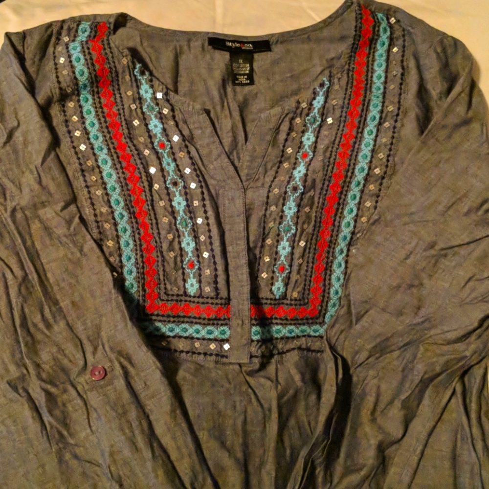 Blue Style & Co. Shirt